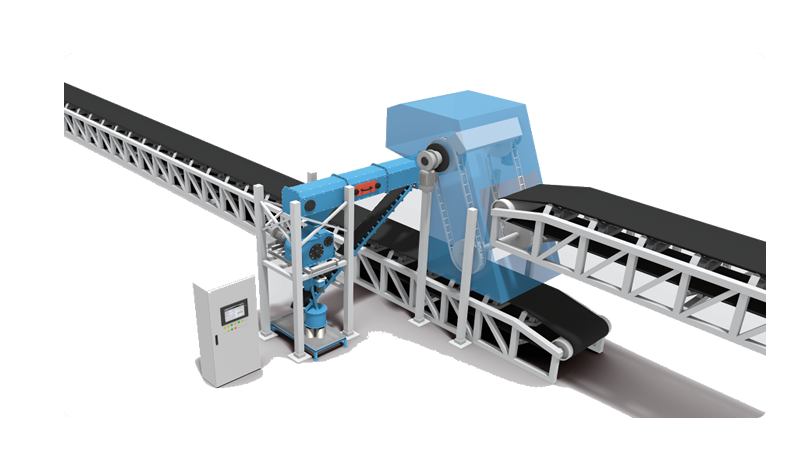 Belt head sampling machine