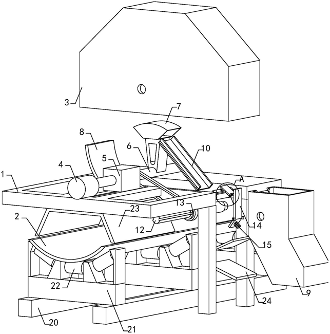 Belt middle sampling machineSchematic diagram of working principle