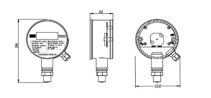 GPD10 intrinsically safe pressure sensor for miningSchematic diagram of working principle