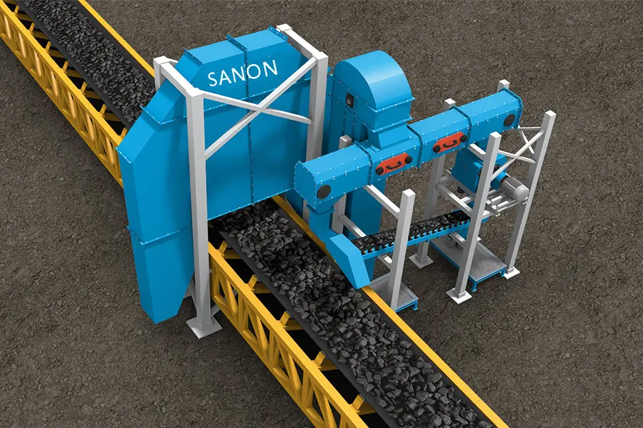 Belt head sampling machine process picture